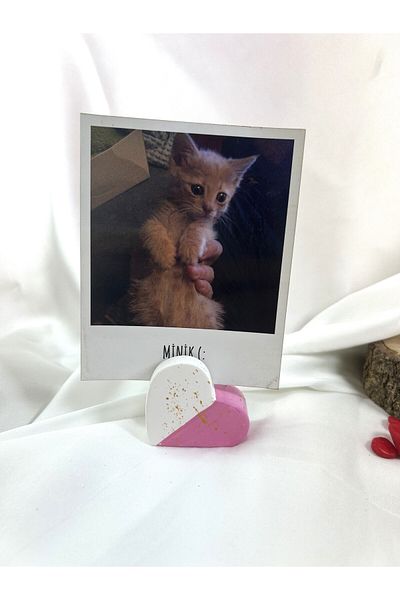 Melouro White Pink Heart Note Holder, Photo and Card Holder, Note Holder Wedding Name Holder