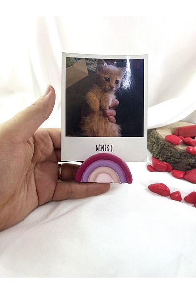 Melouro Pink Series Rainbow Note Holder, Photo and Card Holder, Note Holder Wedding Name Holder