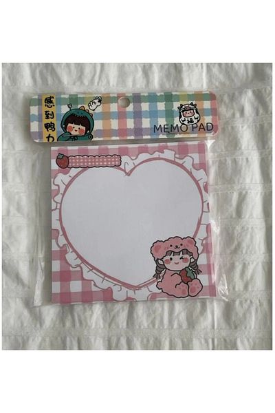 Mansura Strawberry Girl Memo Pad Square Notepad