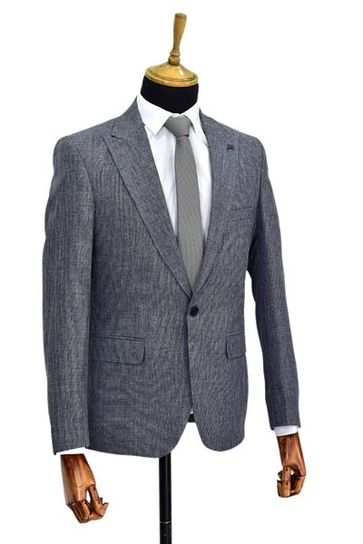 Suitmen Мъжко тъмносиньо спортно яке с двоен цеп BGL-ST03979