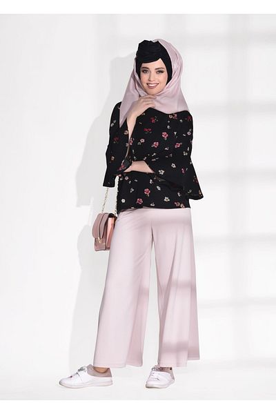 TRENDTESETTÜR Γυναικείο παντελόνι Loose Cut 652 - Πούδρα