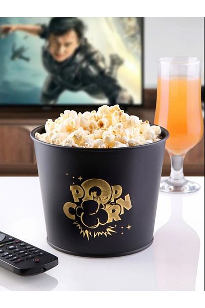 EVSTYLE Set of 2 Metal Popcorn Buckets