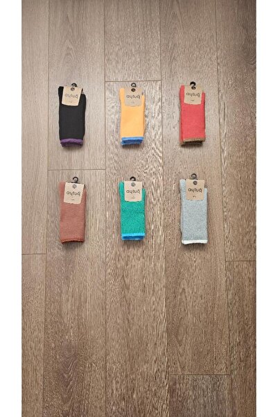 Aytuğ Women's 6 Pairs Havlucolor Variety Solid Color Socket Socks