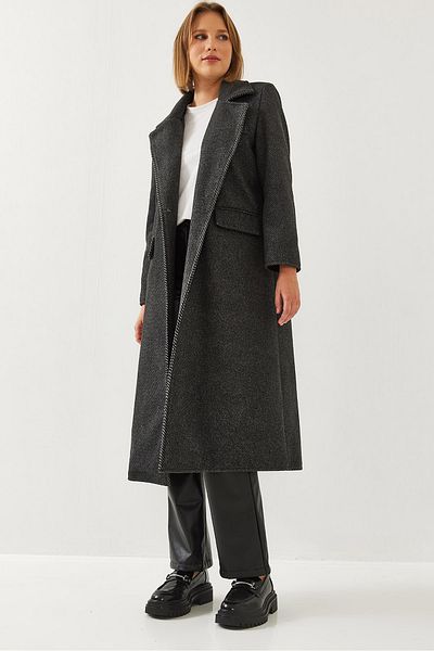 Bianco Lucci Dámský kabát s rukávem Crest Detail Long Stamp Coat 2496 60261001