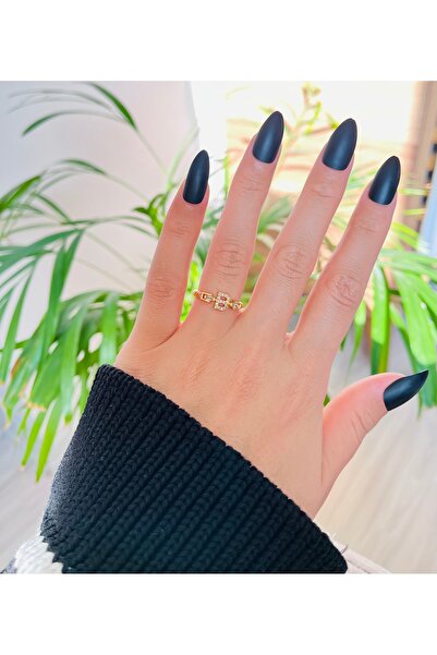 RM Bijuteri الزركون حجر العلامة التجارية نموذج تصميم حرف B حلقة الصلب قابل للتعديل