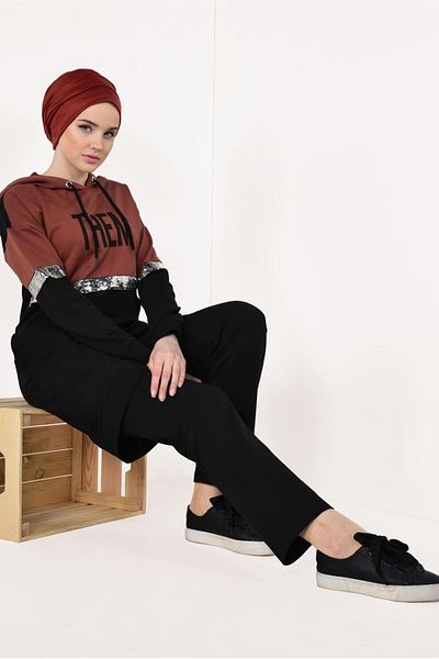 TRENDTESETTÜR Σετ αθλητική φόρμα με παγιέτες 7938