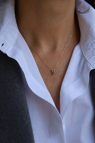 Yenigün Kuyumculuk 14 Ayar Altın F Harfli Kolye