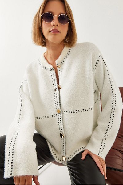 Bianco Lucci Γυναικεία ζακέτα oversize με κουμπιά 241058 60251985