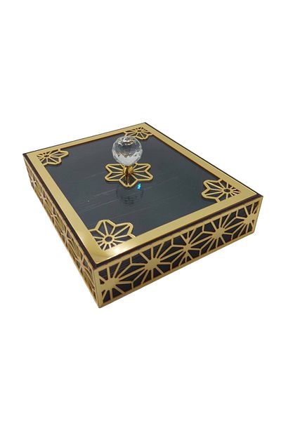 şamaksesuar Turkish Delight - Nuts - Chocolate - Sugar Bowl Wooden, Plexi Patterned Box