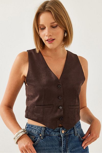 Bianco Lucci Wildlederweste für Damen 60261011