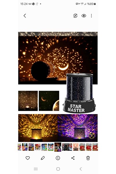 Hediye Dünyası Gece yansıyan ışıklı lamba