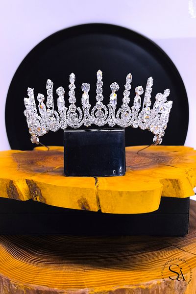 SimgeAksesuar Crystal Stone Fashionable and Elegant Bridal Tiara