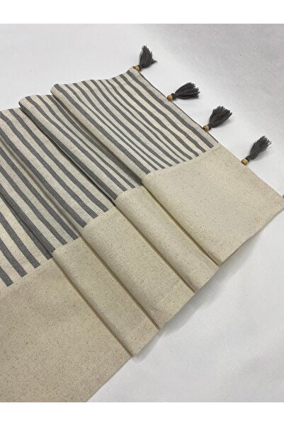 LILYUM %100 Yıkanmış Ham Keten 35x100 cm Runner