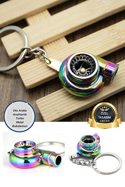 Genel Markalar Oto Araba Anahtarlık Turbo Metal Bukalemun Renk Sessiz