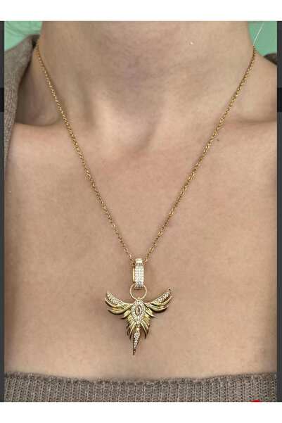 Butik قلادة من الفولاذ مع شكل طائر العنقاء