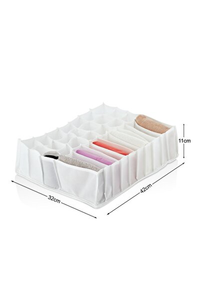 ADARYA HOME 31 Compartment Drawer Organizer Honeycomb And Pocket Organizer 42 X 32 X 11 Cm