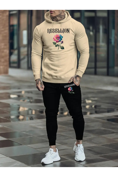 bellanova Unisex New Season Cotton Hooded φούτερ Φούτερ σετ 2 τεμαχίων