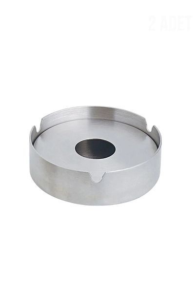 CocoVia Large Size Covered Stainless Steel Ash Tray Chrome Scotch Ashtray 10 cm (1 Piece)