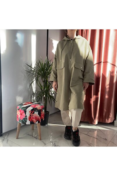 Butik Yeşil Trençkot