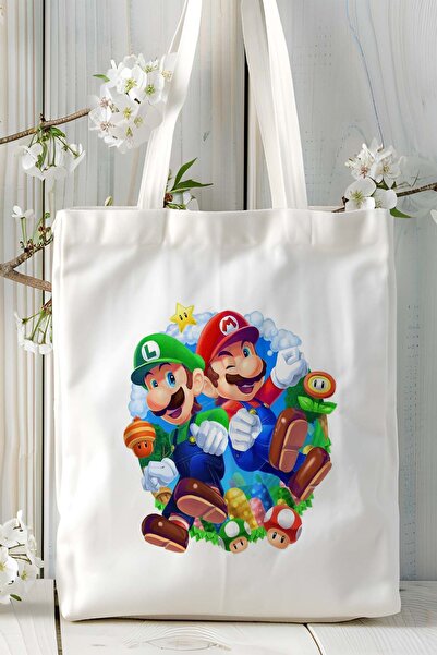 ART HEDİYE Geantă de umăr imprimată cu jocul Super Mario model 1