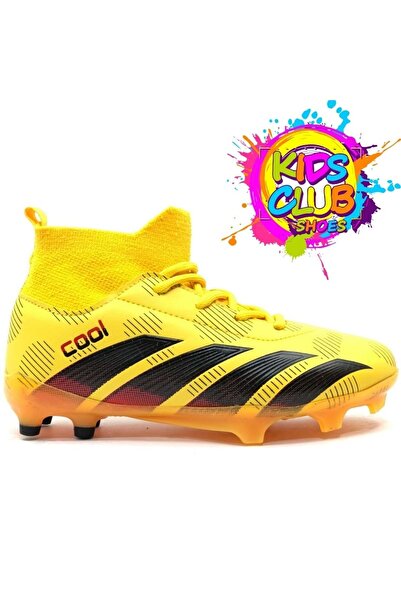 Kids Club Shoes Ghete de fotbal pentru copii Neymar Cool - cu șosete, GALBEN