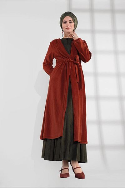 TRENDTESETTÜR Jachetă din velur din bumbac cu talie 7405