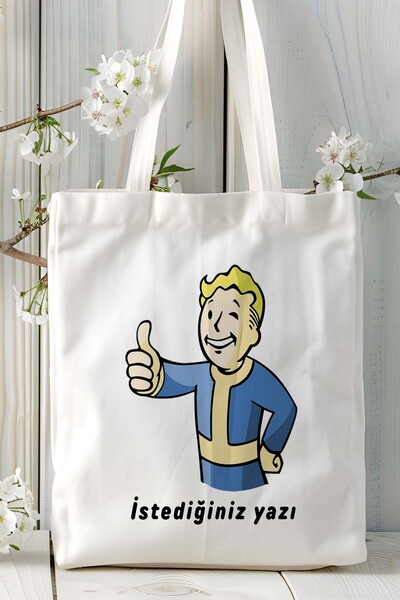 ART HEDİYE Fallout Game Printed Cloth Bag Shoulder Bag Model 1