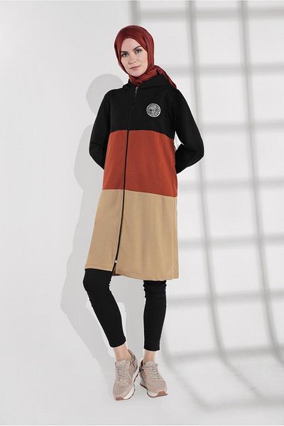 TRENDTESETTÜR Μπουφάν με κουκούλα με λεπτομέρεια ρίγες 0655
