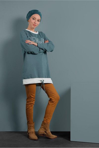 TRENDTESETTÜR Πράσινο Χρώμα Γυναικείο Μπουκάλι - Λεπτομέρεια κειμένου Cagla, Μοντέλο 237