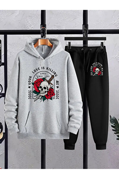 bellanova Unisex New Season Cotton Hooded φούτερ Φούτερ σετ 2 τεμαχίων