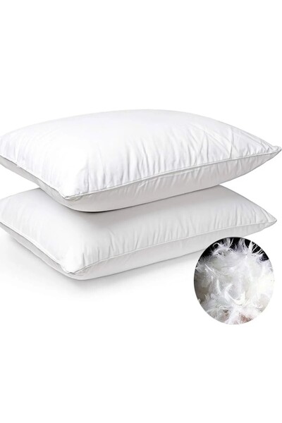 Seda Home Art %100 Kaz Tüyü Doğal Yastık - 50x70 1000gr , Otel Ve Ev Kullanım...