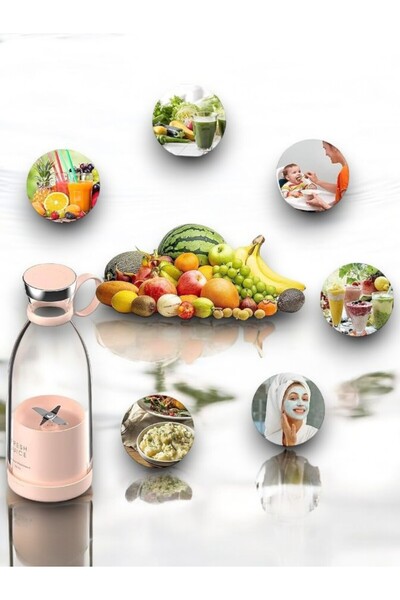 woodhub Taşınabilir Şarjlı Kişisel Blender, Buz Kırıcı, Çok Renkli, Kolay Kullanım