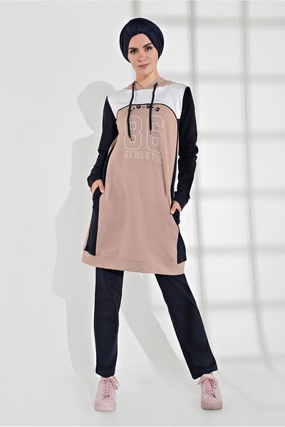 TRENDTESETTÜR Βαμβακερή φόρμα με κουκούλα 2 τεμαχίων 7928