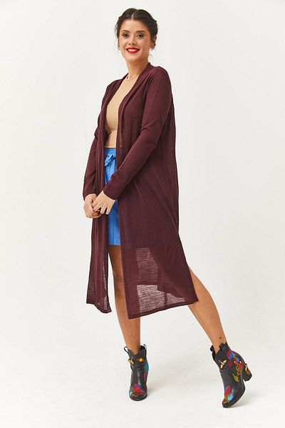 Ebsumu Tricotaj lungi de damă Cardigan cu prune