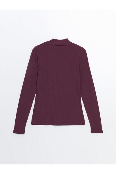 LC Waikiki Γυναικείο μακρυμάνικο μονόχρωμο γιακά LCWAIKIKI Basic