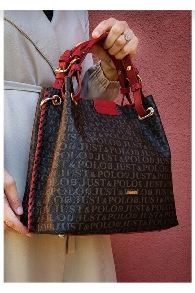 Just Polo EU Just Polo Women's Handmade Large Size 5 Compartment Braided Casu...