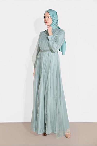 TRENDTESETTÜR Γυναικείο Πράσινο (MINT) 2910 Βραδινό Φόρεμα