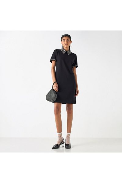 2Xtremz Embellished A-Line Mini T-shirt Dress