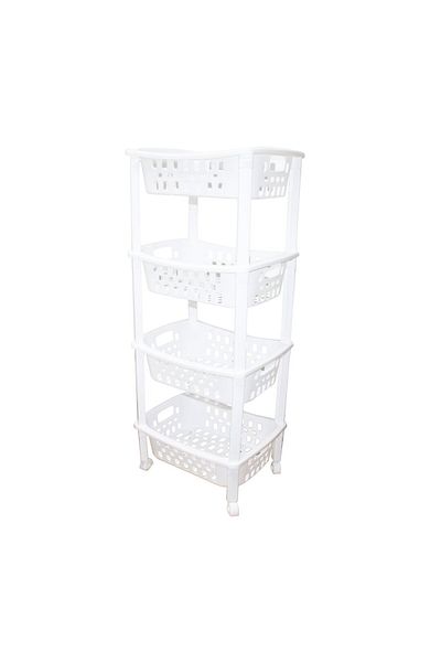 sepetimpet Lisinya - 4 Tier Shelf Unit Wheeled Organizer 400X295X960Mm (4767)