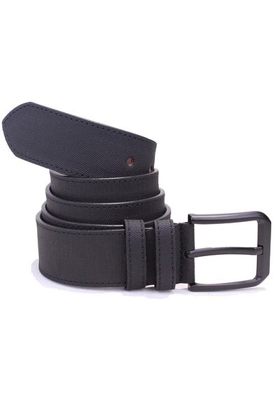 DAGOSTER DMK26-458 Μαύρη ανδρική ζώνη από συνθετικό δέρμα 4,5 cm