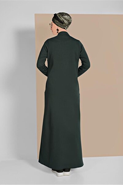 TRENDTESETTÜR Front Embroidery Detailed Zippered Sports Ferace 5019