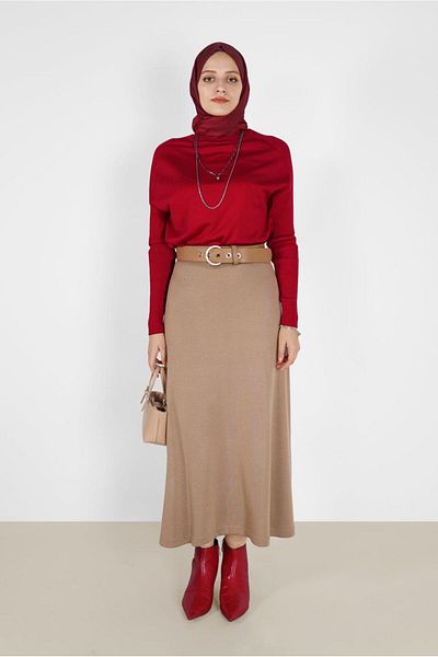 Alvina 42073 Model Turtleneck Basic Knitwear Sweater