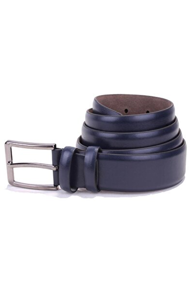 DAGOSTER DMK26-302 Ανδρική ζώνη από συνθετικό δέρμα Navy Blue 3,5 cm