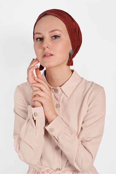 TRENDTESETTÜR Γυναικείο μπεζ φόρεμα με κουμπιά με τσέπες 6824