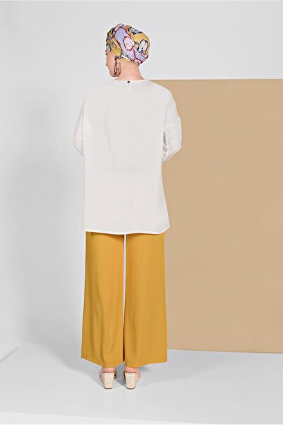 TRENDTESETTÜR Women's Yellow Wide Leg Trousers 00200