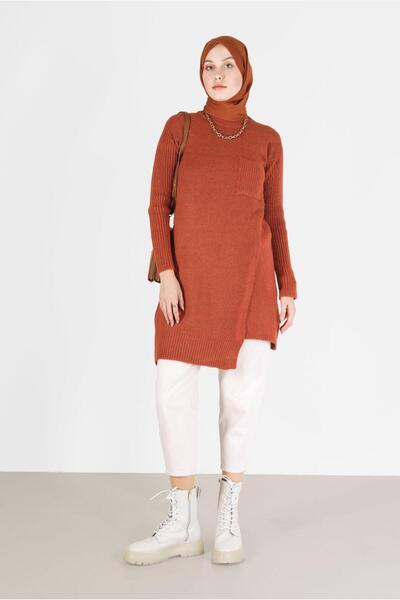 Alvina POCKET DETAIL SLIT TRICOT TUNIC 42058