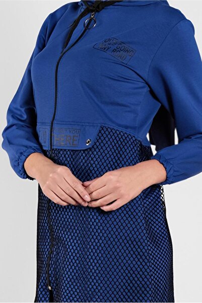 TRENDTESETTÜR Жіночий темно-синій (SAKS) куртка з капюшоном і деталями 1302