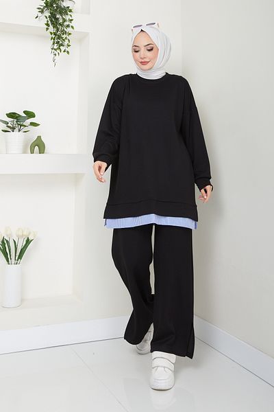 Pamuk Butik Γυναικείο Σετ δύο κομματιών πουκάμισο με δύο κλωστές με γαρνιρισμένο παντελόνι