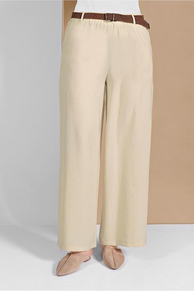 TRENDTESETTÜR Γυναικείο Μπεζ (A.BEIGE) Παντελόνι με φαρδύ πόδι 00200