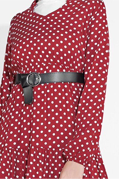 TRENDTESETTÜR Women's Red Polka Dot Tunic 1491